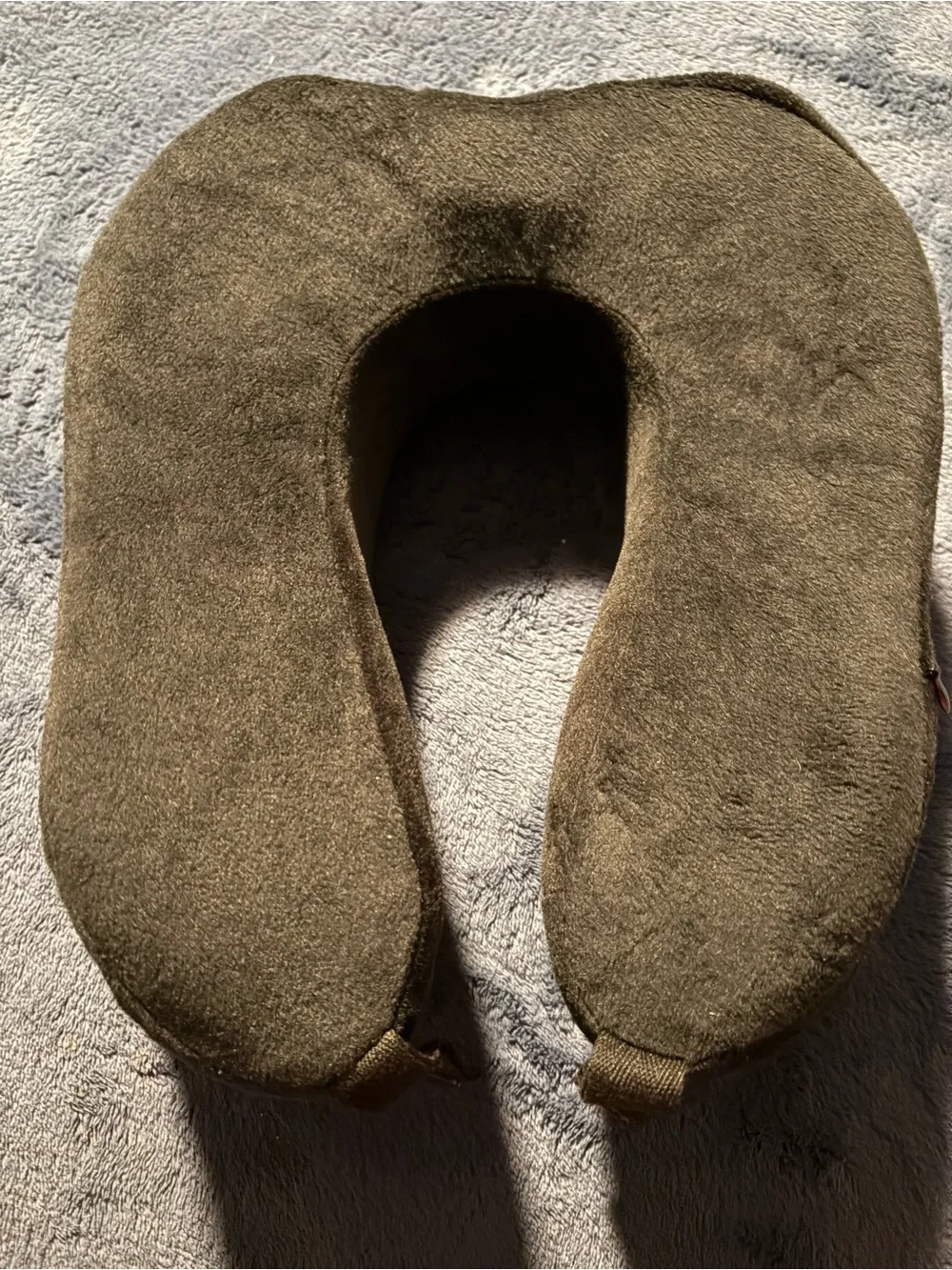 Plush U-Shape Travel Neck Pillow - Brown